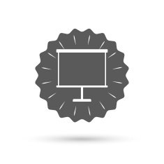 Presentation billboard sign icon PPT symbol N2