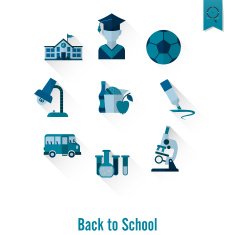 school and education icons N217