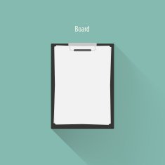 Black clipboard with blank sheets of paper Vector EPS10