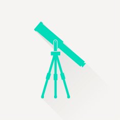 Telescope web icon vector illustration N7