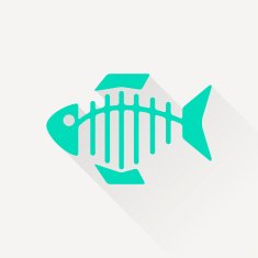 Vector icon of fishbone N7