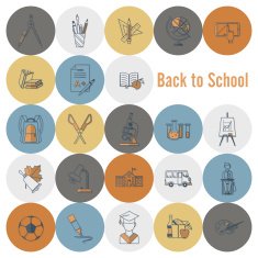 school and education icons N230