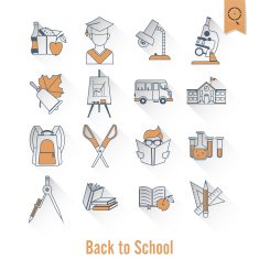 school and education icons N235