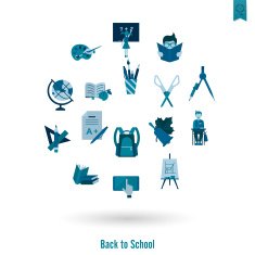 school and education icons N241