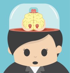 Cartoons concepts mind control brain body