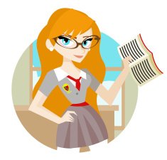 cute schoolgirl with a book N2