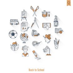 school and education icons N243