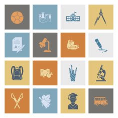 school and education icons N248