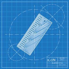 Vector ruler icon Eps10 N2