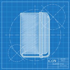 Vector blueprint icon N2
