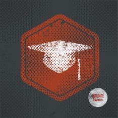 Education stamp design grunge vector N2