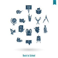 school and education icons N256