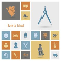 school and education icons N257