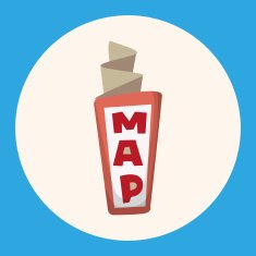 Travel equipment map theme elements