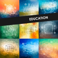 education timeline infographics with blurred background N2