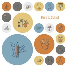school and education icons N275