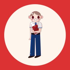 student cartoon theme elements N17
