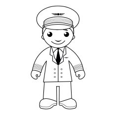 Pilot - coloring page for kids N2