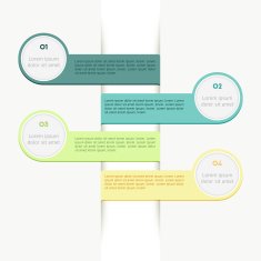 Vector colorful ribbon info graphic N5