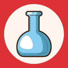 Test tubes and beakers theme elements