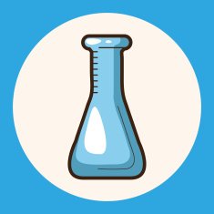 Test tubes and beakers theme elements N3
