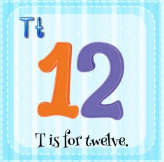 Flashcard T twelve