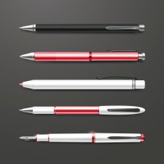 graceful red pens set
