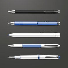 graceful blue pens set