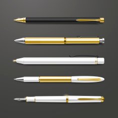 graceful gold pens set