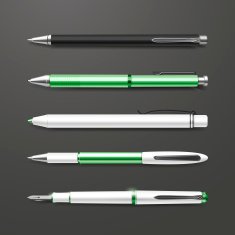 graceful green pens set