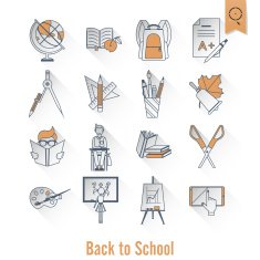 school and education icons N309