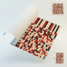 A4 Business Blank Abstract Geometric Background Mosaic