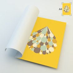 A4 Business Blank Salute And Fireworks 3d Vector Illustration
