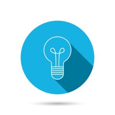 Lamp icon Idea and solution sign N4
