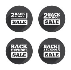 Back to school icons Studies after the holidays N10