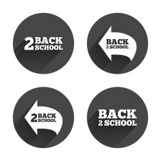 Back to school icons Studies after the holidays N11