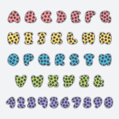 dotted font