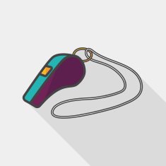 whistle flat icon with long shadow eps10