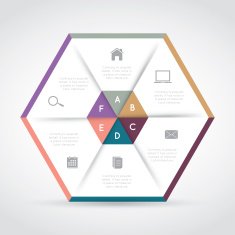 Modern hexagon infographics
