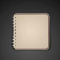 open blank lined notebook over black