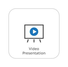 Video Presentation Icon Business Concept Flat Design N2