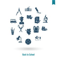 school and education icons N337