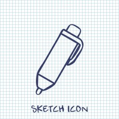 Vector sketch icon of pen