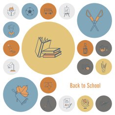 school and education icons N343