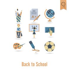 school and education icons N346