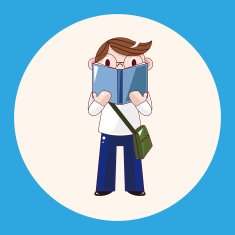student cartoon theme elements vector eps N27