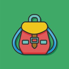 backpack color line icon