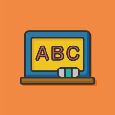 black board color line icon N2