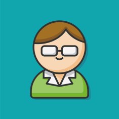 teacher color line icon