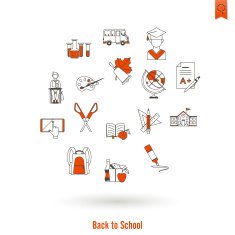 school and education icons N353